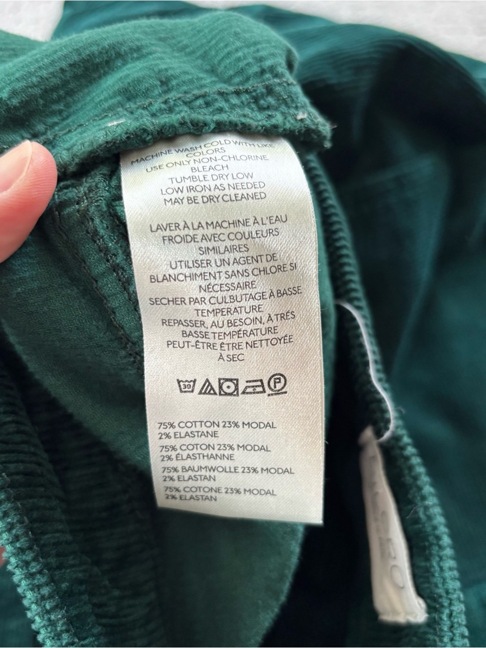 Anthropologie Pilcro Wide-Leg Corduroy Pants - Deep Green - Picture 3 of 4